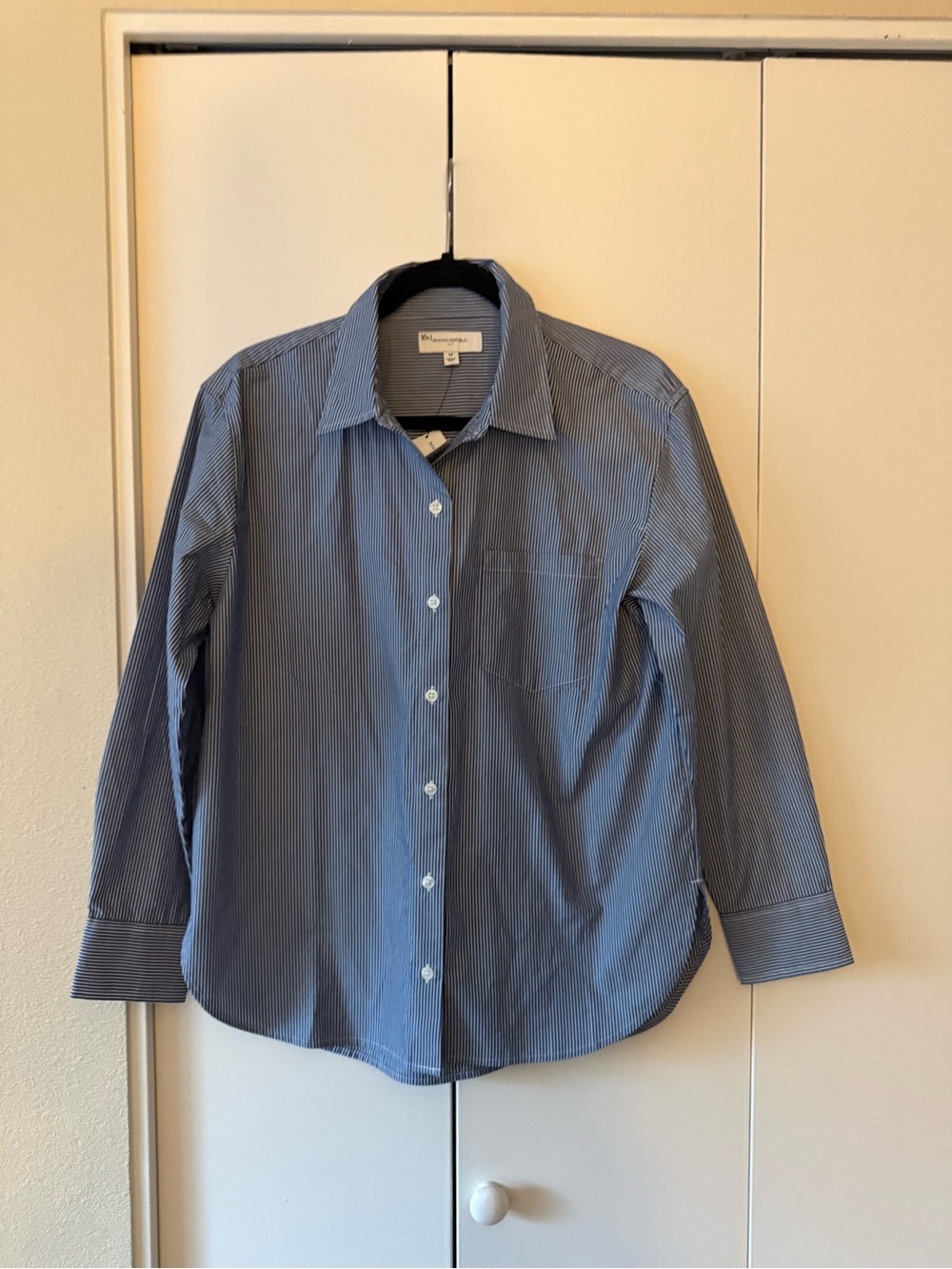 Banana Republic Blue Pinstripe button down shirt